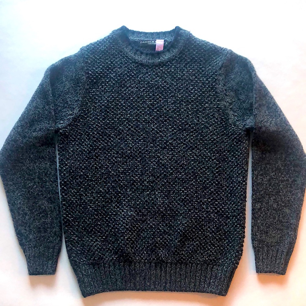 Made in Italy Daniele Blasi crew neck knit 2 tone men’s Small sweater